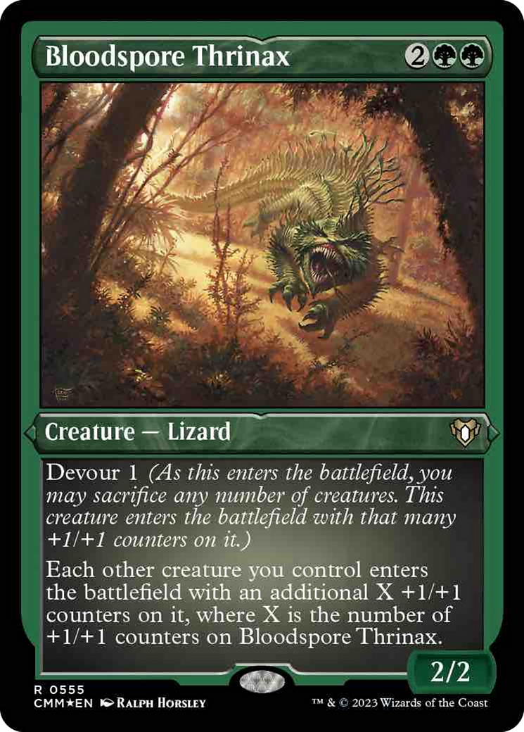 Bloodspore Thrinax (Foil Etched) [Commander Masters] | The CG Realm