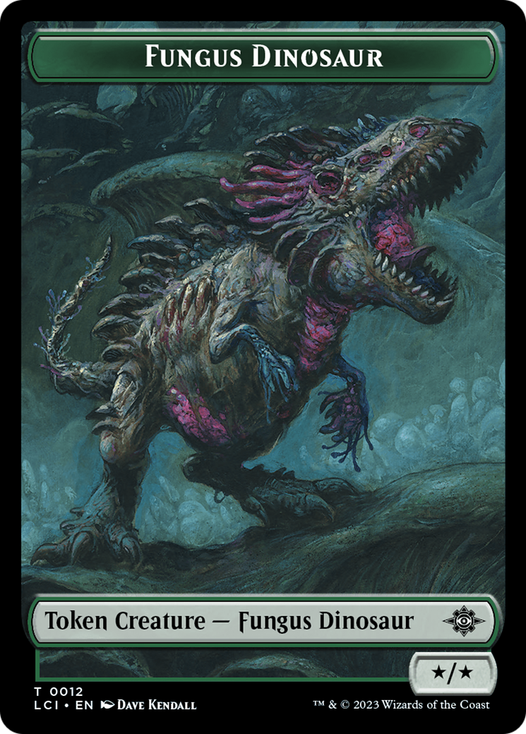 Fungus Dinosaur // Vampire Demon Double-Sided Token [The Lost Caverns of Ixalan Tokens] | The CG Realm