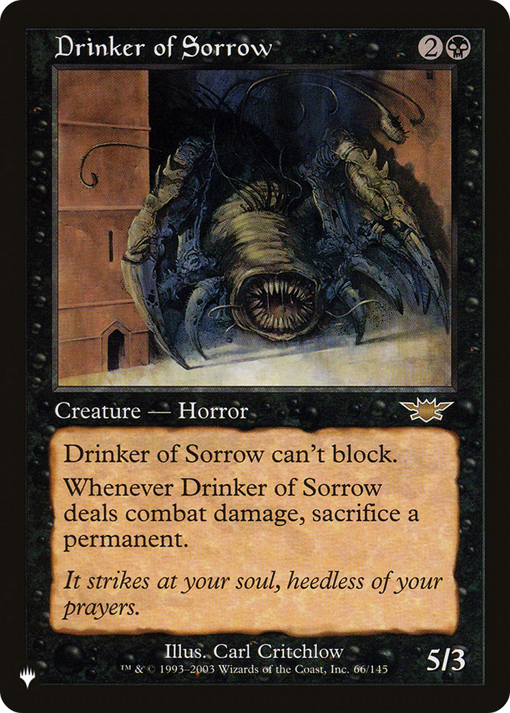 Drinker of Sorrow [The List] | The CG Realm