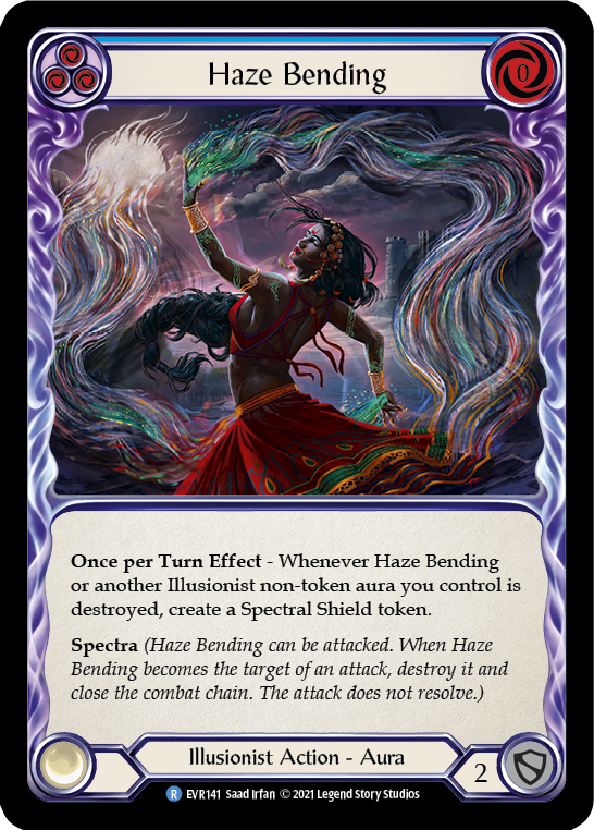 Haze Bending (Blue) [EVR141] (Everfest)  1st Edition Rainbow Foil | The CG Realm