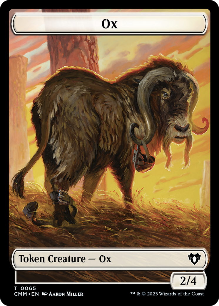 Phyrexian Golem // Ox Double-Sided Token [Commander Masters Tokens] | The CG Realm