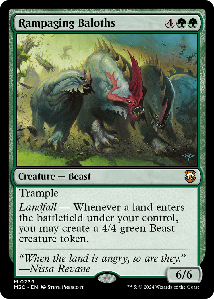 Rampaging Baloths (Ripple Foil) [Modern Horizons 3 Commander] | The CG Realm