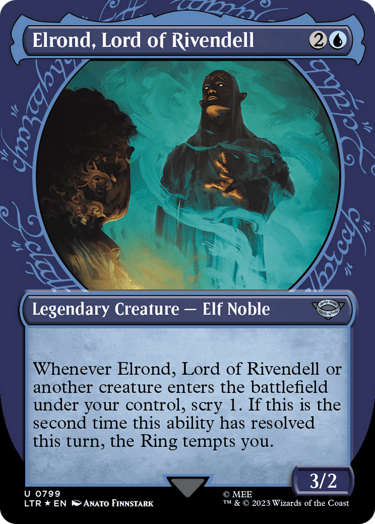 Elrond, Lord of Rivendell (Showcase) (Surge Foil) [The Lord of the Rings: Tales of Middle-Earth] | The CG Realm