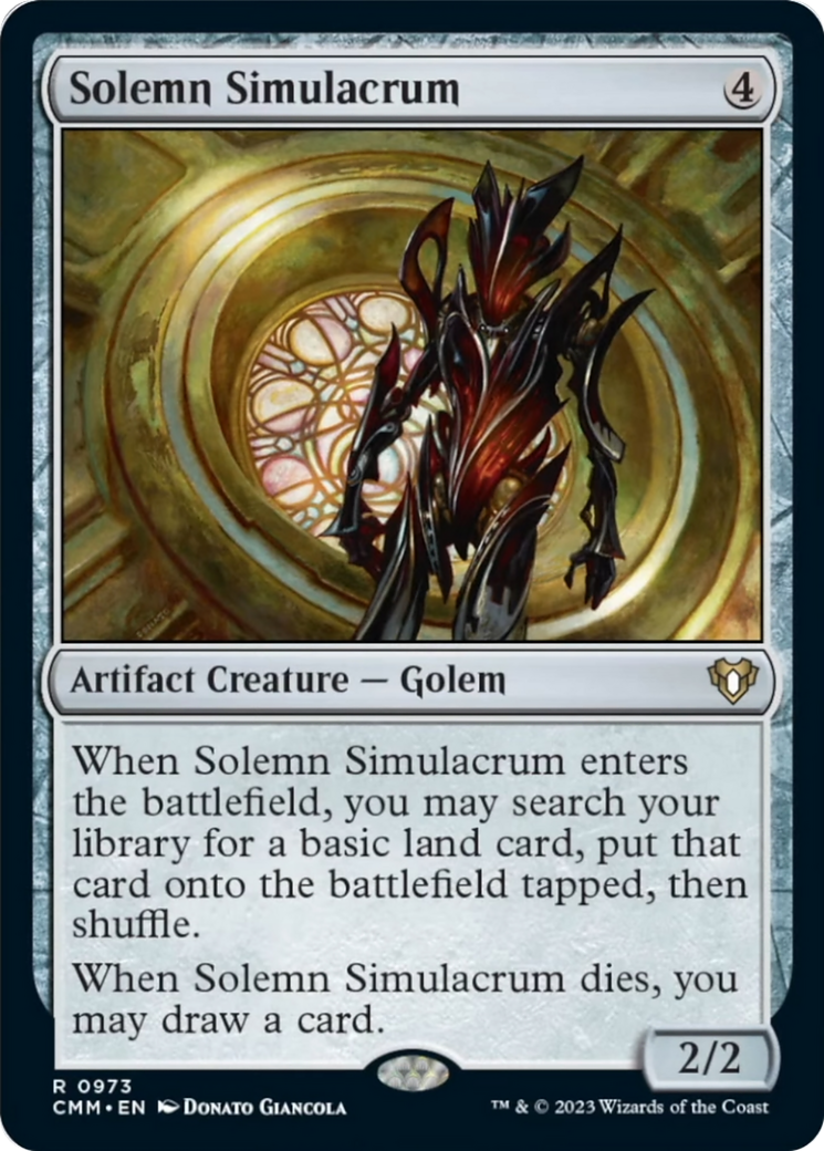 Solemn Simulacrum [Commander Masters] | The CG Realm