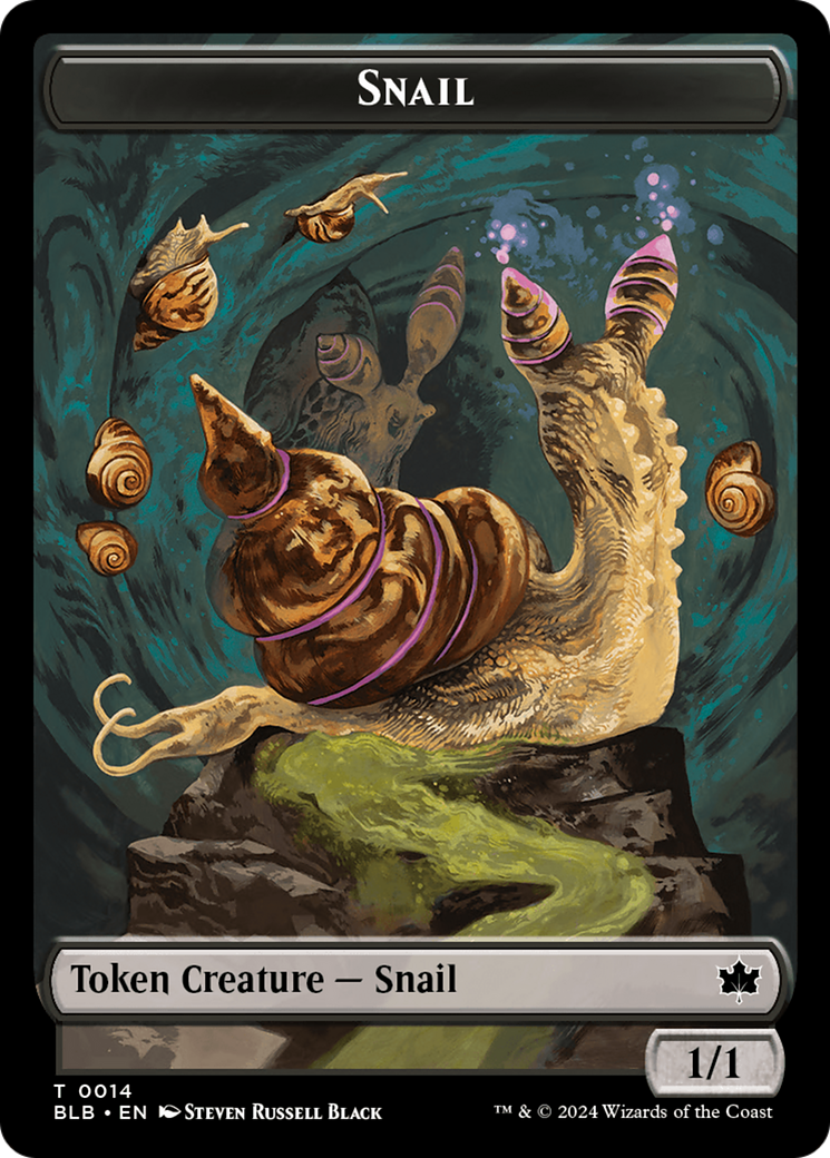 Snail // Thundertrap Trainer Double-Sided Token [Bloomburrow Tokens] | The CG Realm