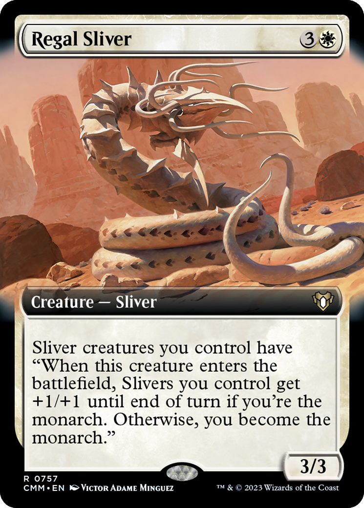 Regal Sliver (Extended Art) [Commander Masters] | The CG Realm