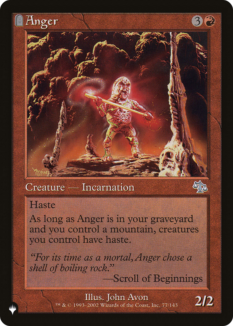 Anger (JUD) [The List Reprints] | The CG Realm