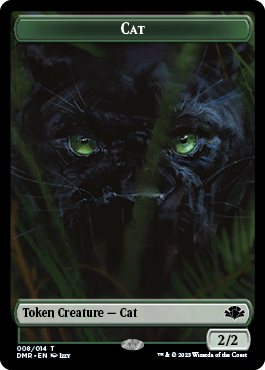 Goblin // Cat (008) Double-Sided Token [Dominaria Remastered Tokens] | The CG Realm