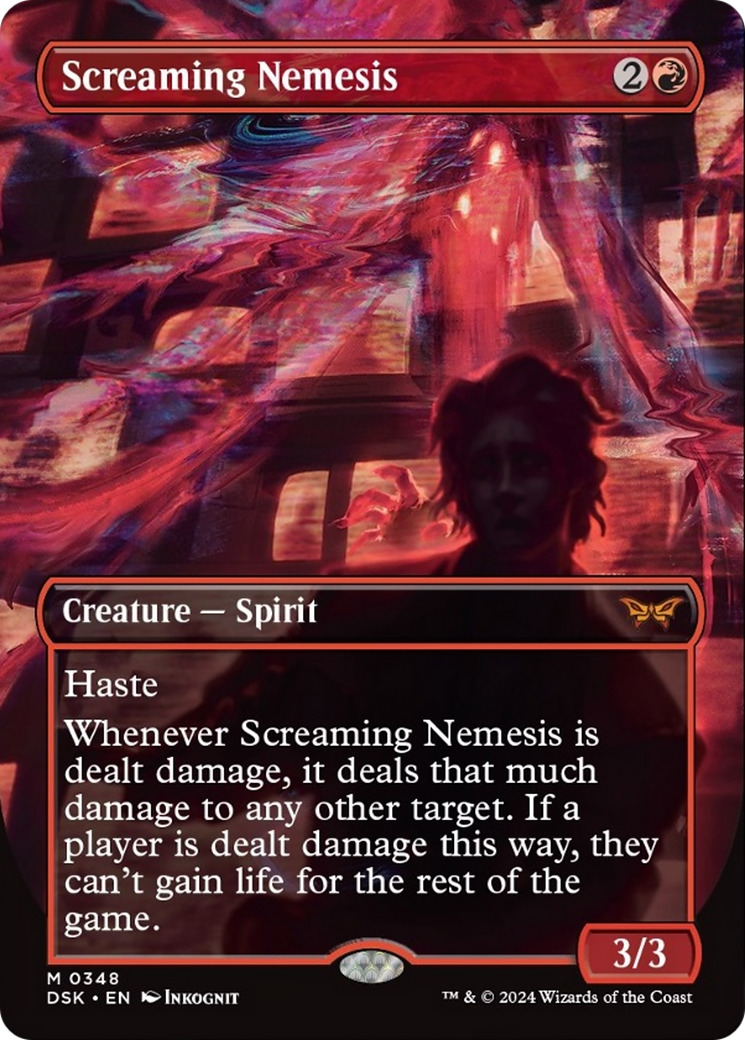 Screaming Nemesis (Borderless) [Duskmourn: House of Horror] | The CG Realm