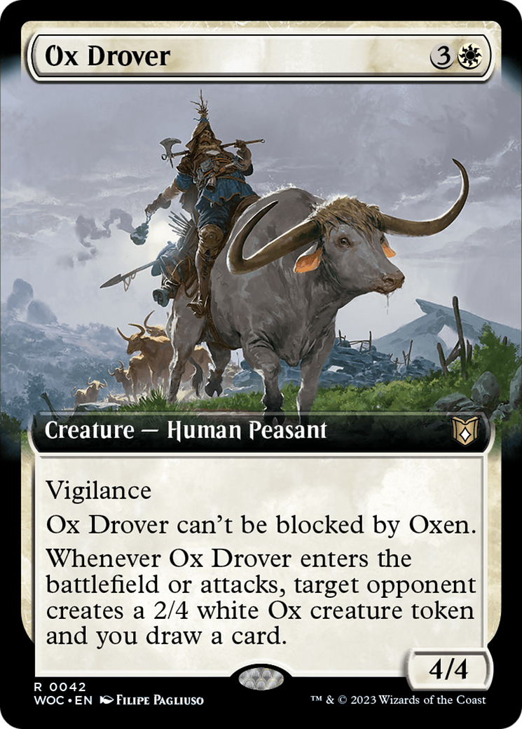 Ox Drover (Extended Art) [Wilds of Eldraine Commander] | The CG Realm