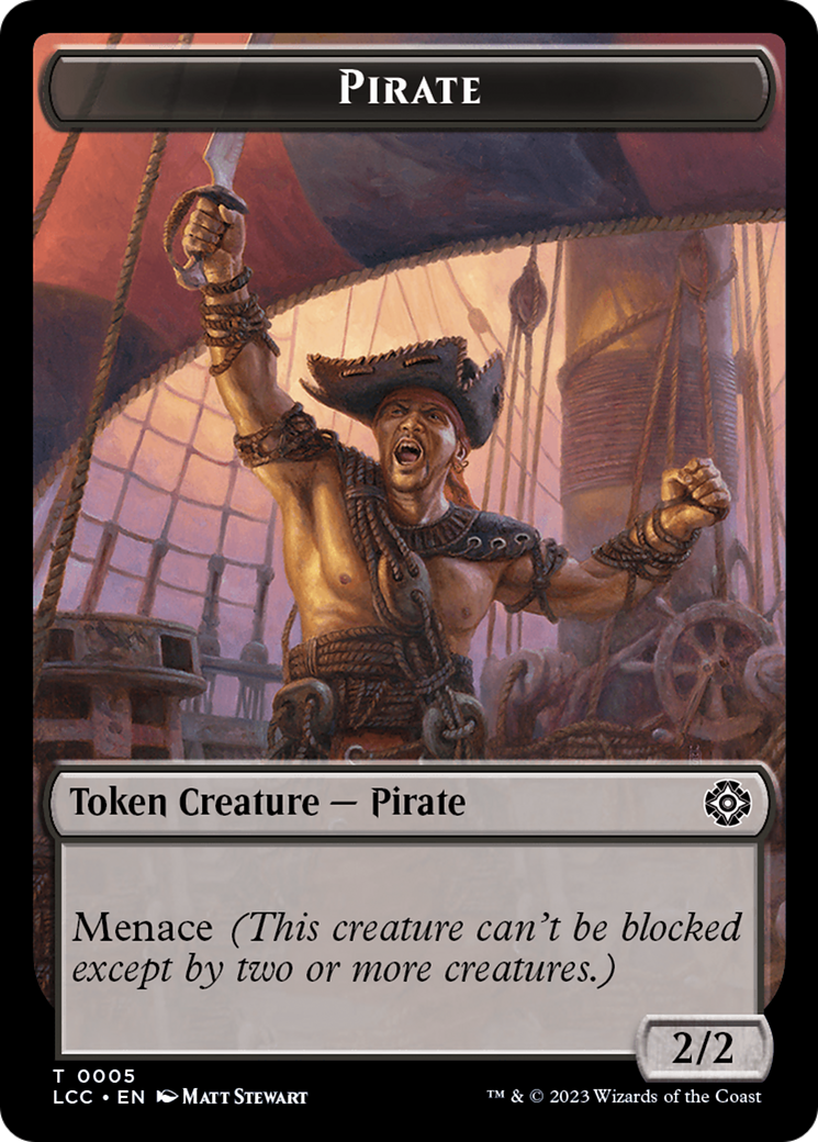 The Monarch // Pirate Double-Sided Token [The Lost Caverns of Ixalan Commander Tokens] | The CG Realm