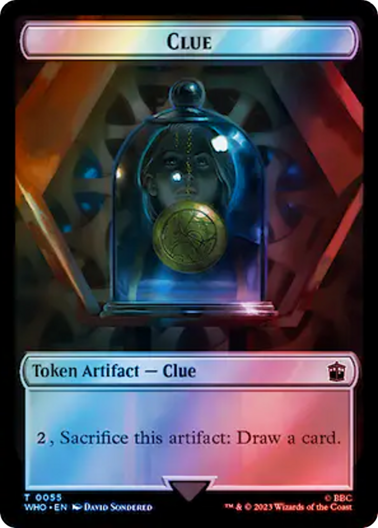 Copy // Clue (0055) Double-Sided Token (Surge Foil) [Doctor Who Tokens] | The CG Realm