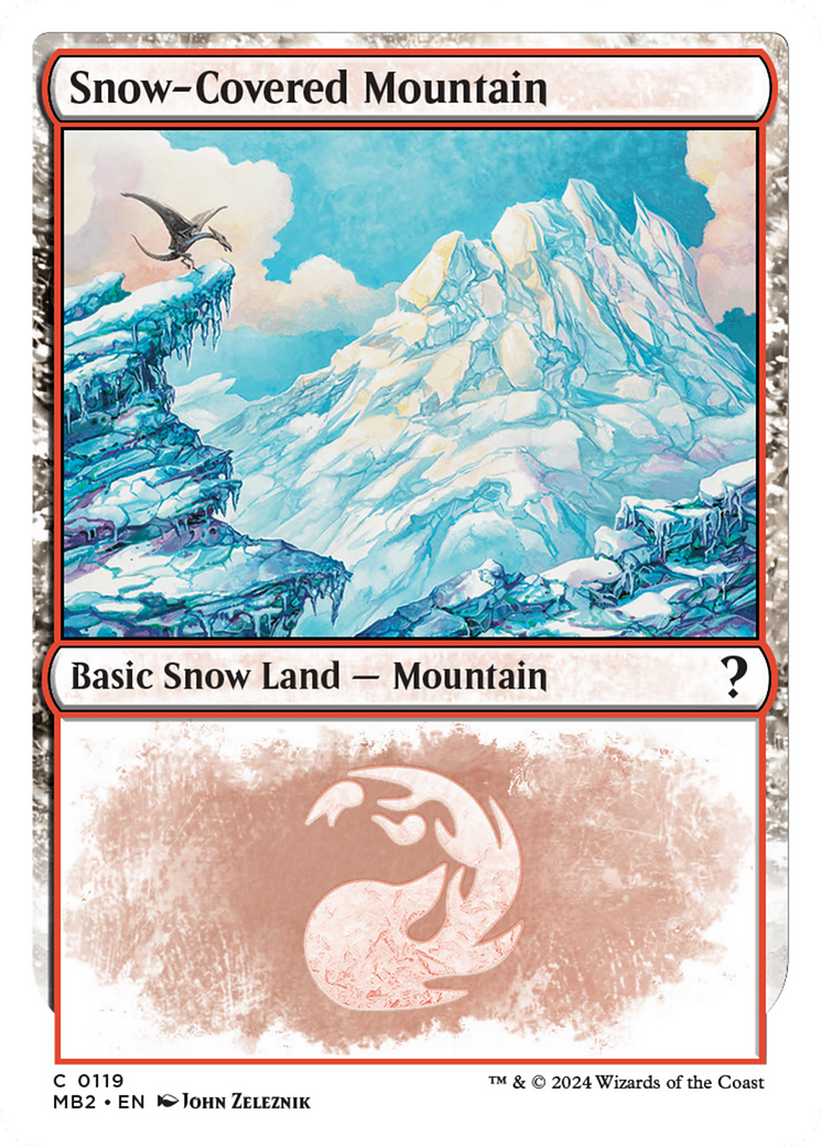 Snow-Covered Mountain (White Border) [Mystery Booster 2] | The CG Realm