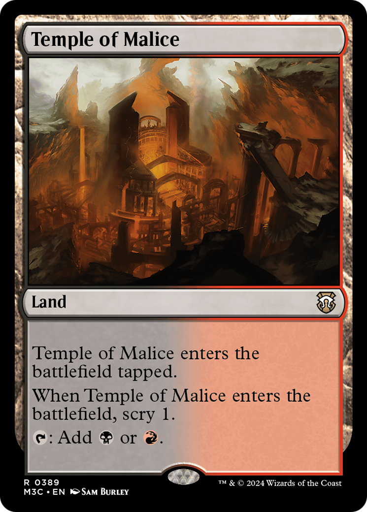 Temple of Malice (Ripple Foil) [Modern Horizons 3 Commander] | The CG Realm