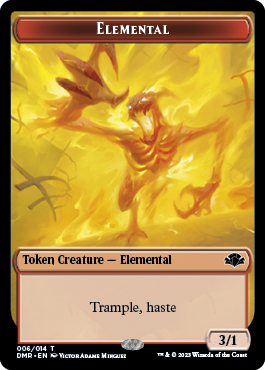 Goblin // Elemental Double-Sided Token [Dominaria Remastered Tokens] | The CG Realm