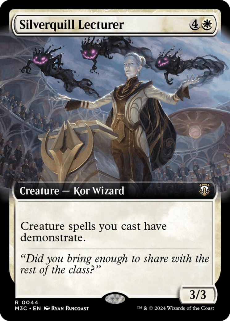 Silverquill Lecturer (Extended Art) (Ripple Foil) [Modern Horizons 3 Commander] | The CG Realm