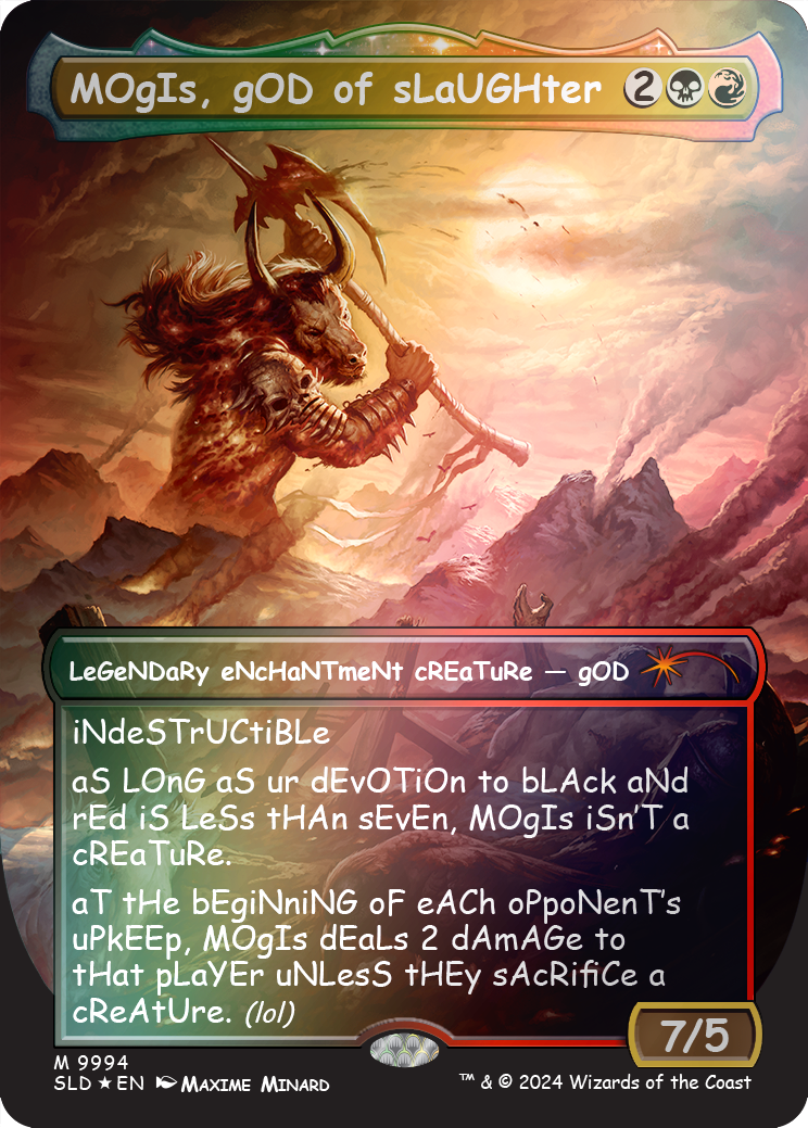 MOgIs, gOD of sLaUGHter (9994) (Rainbow Foil) [Secret Lair Drop Series] | The CG Realm