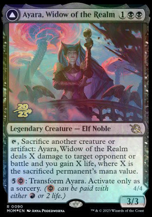 Ayara, Widow of the Realm // Ayara, Furnace Queen [March of the Machine Prerelease Promos] | The CG Realm