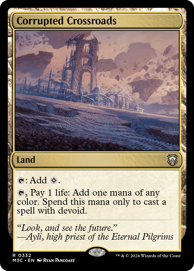 Corrupted Crossroads (Ripple Foil) [Modern Horizons 3 Commander] | The CG Realm