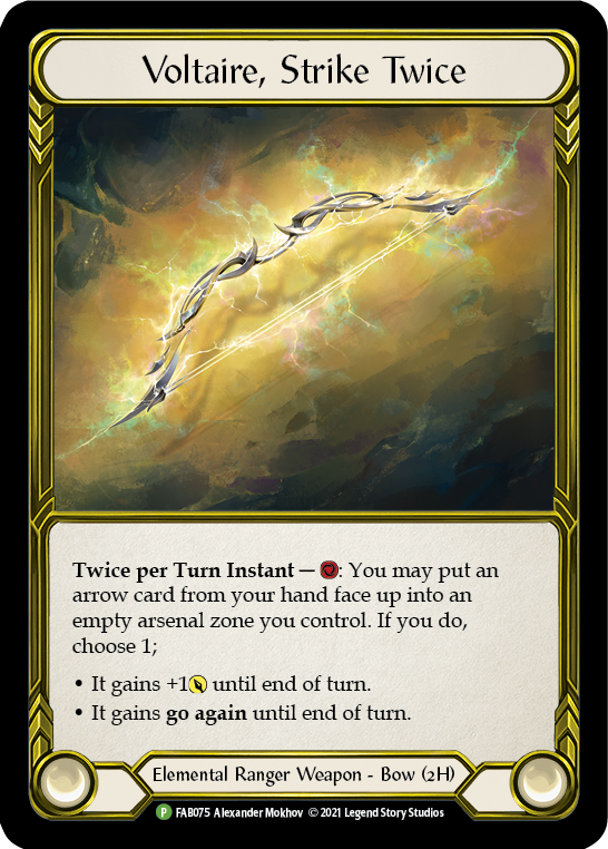 Voltaire, Strike Twice (Golden) [FAB075] (Promo)  Cold Foil | The CG Realm