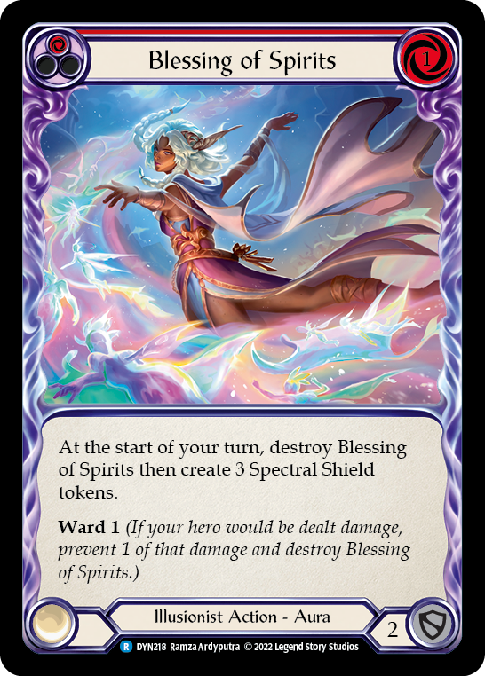 Blessing of Spirits (Red) [DYN218] (Dynasty)  Rainbow Foil | The CG Realm