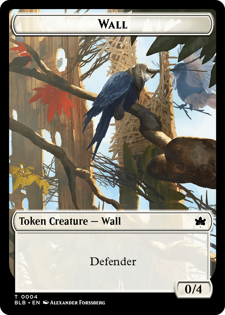 Wall // Intrepid Rabbit Double-Sided Token [Bloomburrow Tokens] | The CG Realm