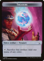 Treasure (20) // Teferi Akosa of Zhalfir Emblem Double-Sided Token [March of the Machine Tokens] | The CG Realm