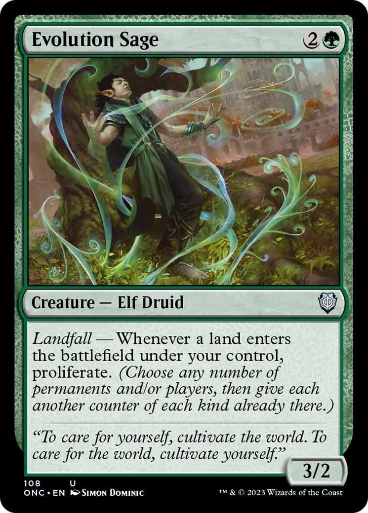 Evolution Sage [Phyrexia: All Will Be One Commander] | The CG Realm