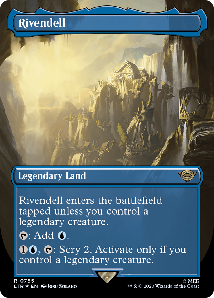 Rivendell (Borderless) (Surge Foil) [The Lord of the Rings: Tales of Middle-Earth] | The CG Realm