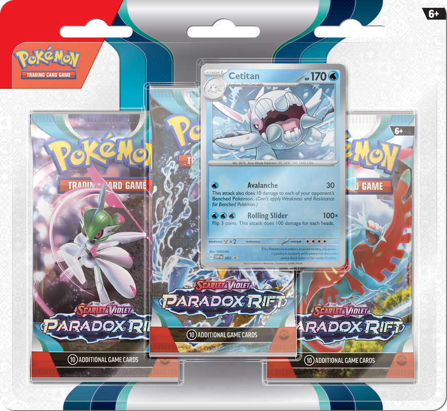 POKEMON SV4 PARADOX RIFT 3PK BLISTER (Release Date:  2023-11-03) | The CG Realm