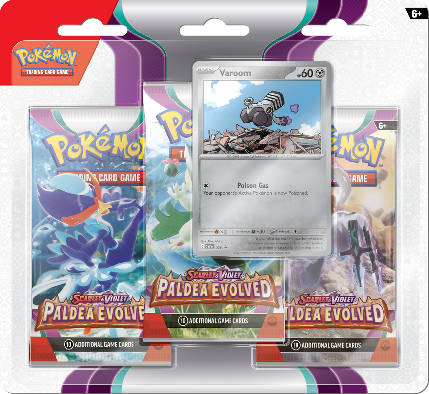 POKEMON SV2 PALDEA EVOLVED 3PK BLISTER (Release Date:  2023-06-09) | The CG Realm