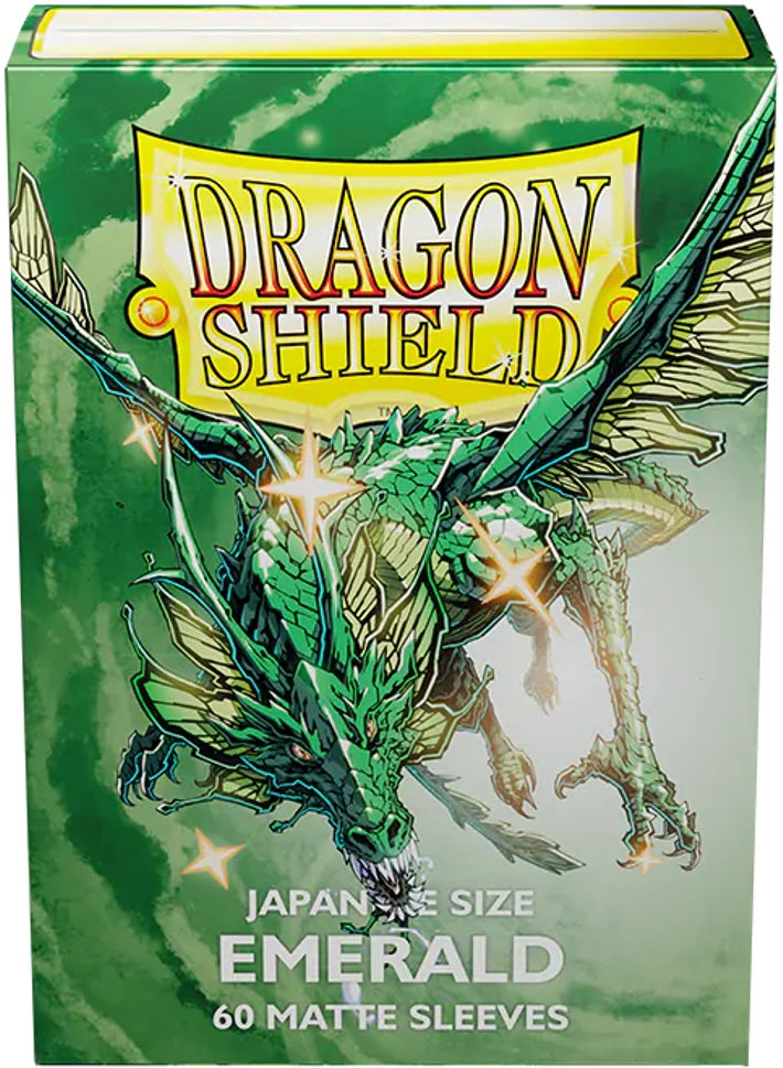 DRAGON SHIELD SLEEVES JAPANESE MATTE EMERALD 60CT | The CG Realm