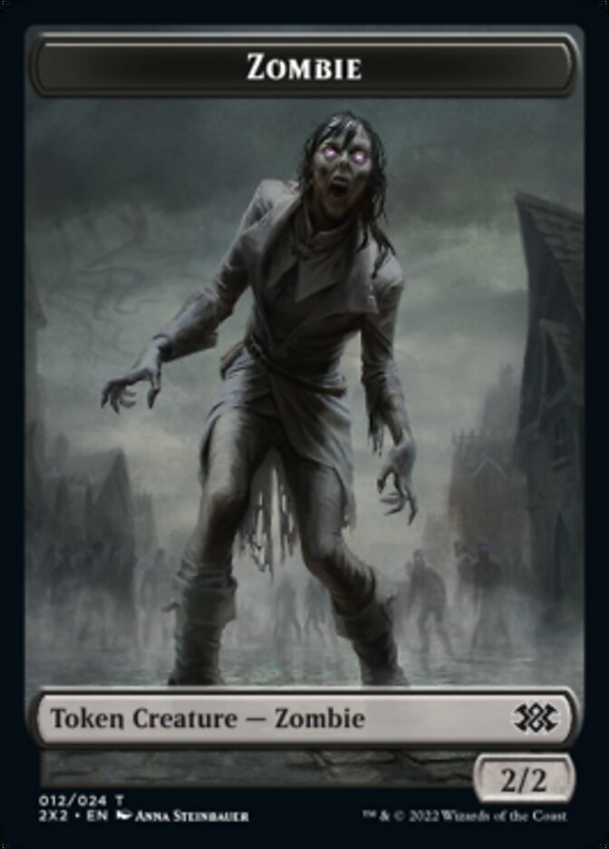 Zombie // Spirit (008) Double-Sided Token [Double Masters 2022 Tokens] | The CG Realm