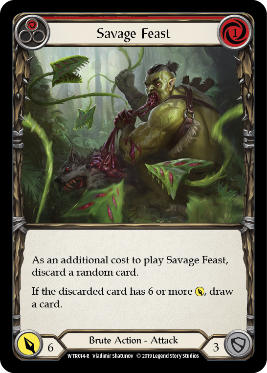 Savage Feast (Red) [WTR014-R] (Welcome to Rathe)  Alpha Print Rainbow Foil | The CG Realm