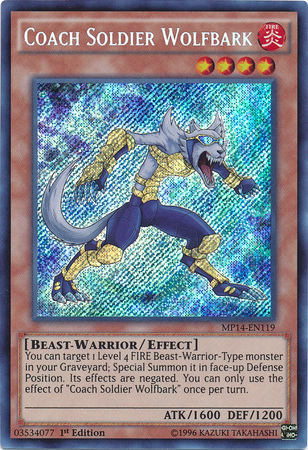 Coach Soldier Wolfbark [MP14-EN119] Secret Rare | The CG Realm