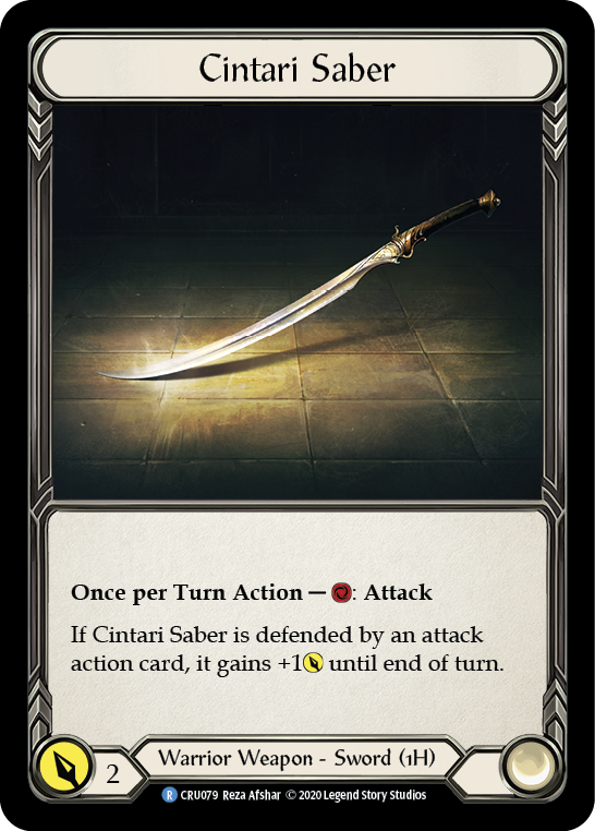 Cintari Saber [CRU079] (Crucible of War)  1st Edition Cold Foil | The CG Realm