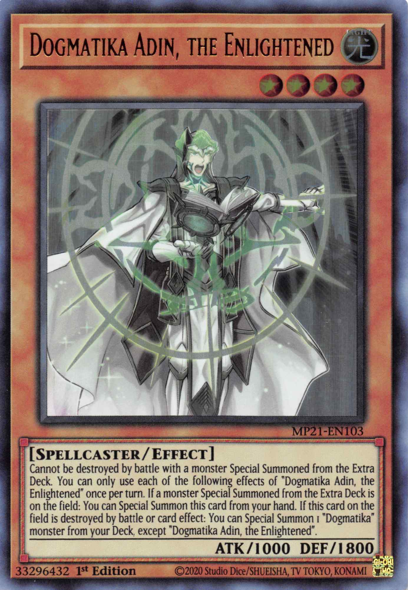 Dogmatika Adin, the Enlightened [MP21-EN103] Ultra Rare | The CG Realm