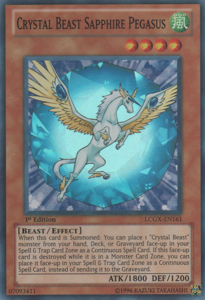 Crystal Beast Sapphire Pegasus [LCGX-EN161] Super Rare | The CG Realm