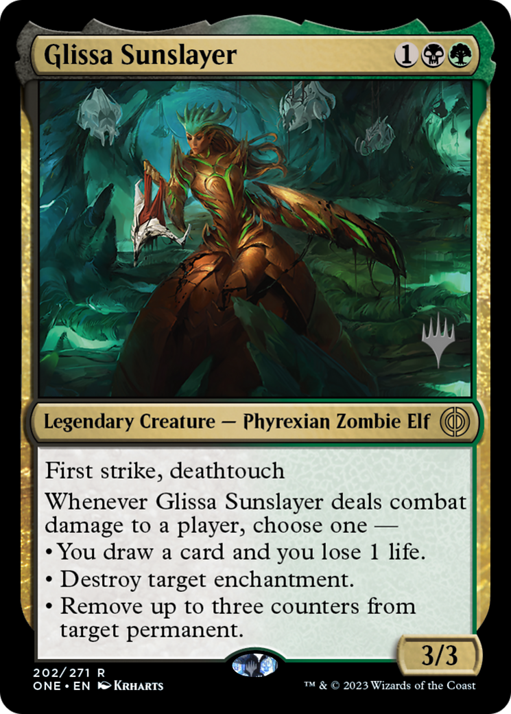 Glissa Sunslayer (Promo Pack) [Phyrexia: All Will Be One Promos] | The CG Realm