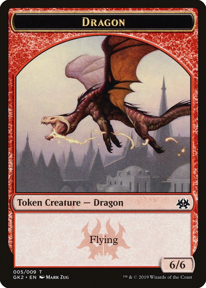 Dragon // Goblin Double-Sided Token [Ravnica Allegiance Guild Kit Tokens] | The CG Realm