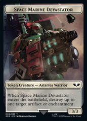 Soldier (002) // Space Marine Devastator Double-Sided Token [Warhammer 40,000 Tokens] | The CG Realm