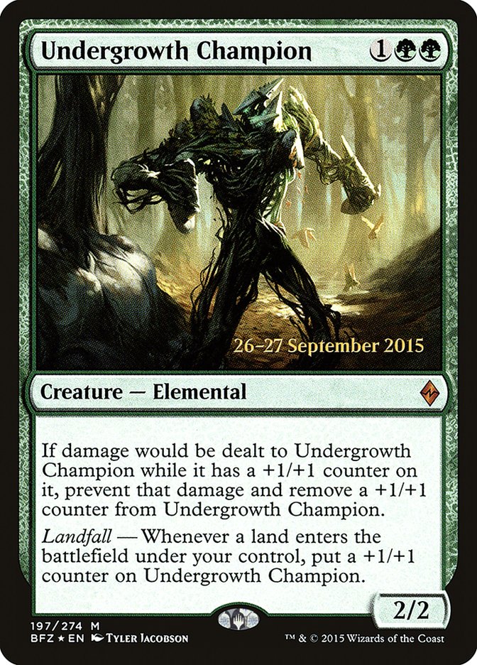 Undergrowth Champion [Battle for Zendikar Prerelease Promos] | The CG Realm