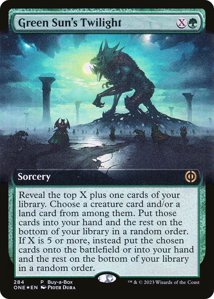 Green Sun's Twilight (Buy-A-Box) (Extended Art) [Phyrexia: All Will Be One] | The CG Realm