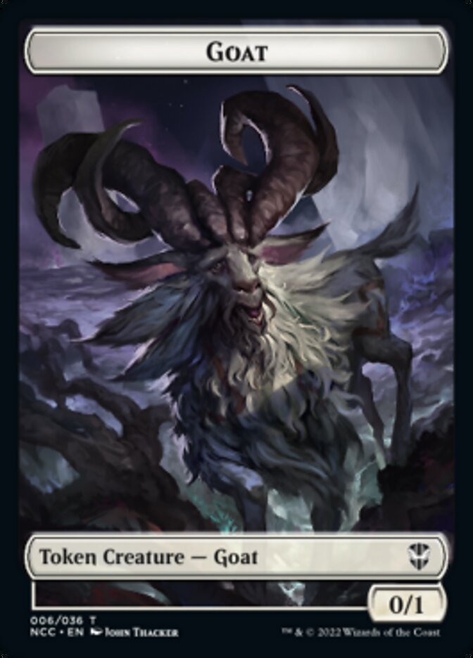 Zombie // Goat Double-Sided Token [Streets of New Capenna Commander Tokens] | The CG Realm