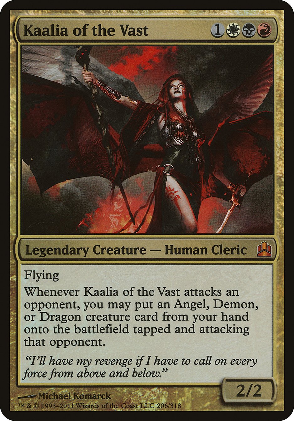 Kaalia of the Vast (Oversized) [Commander 2011 Oversized] | The CG Realm