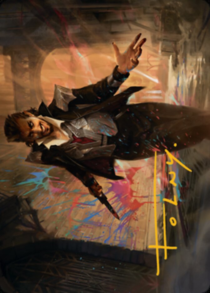 Anhelo, the Painter Art Card (Gold-Stamped Signature) [Streets of New Capenna Art Series] | The CG Realm