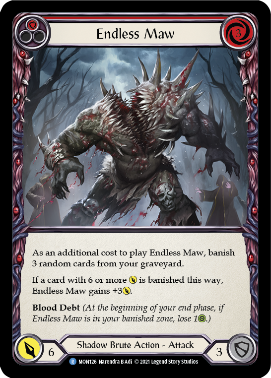 Endless Maw (Red) [MON126-RF] (Monarch)  1st Edition Rainbow Foil | The CG Realm