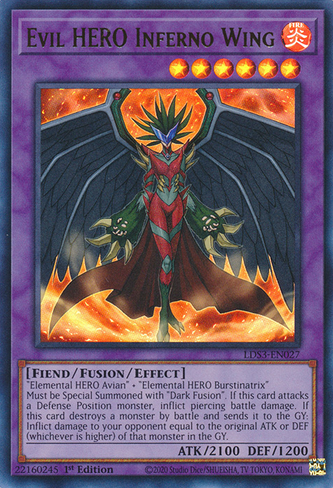 Evil HERO Inferno Wing [LDS3-EN027] Ultra Rare | The CG Realm