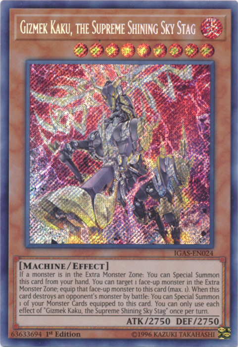 Gizmek Kaku, the Supreme Shining Sky Stag [IGAS-EN024] Secret Rare | The CG Realm