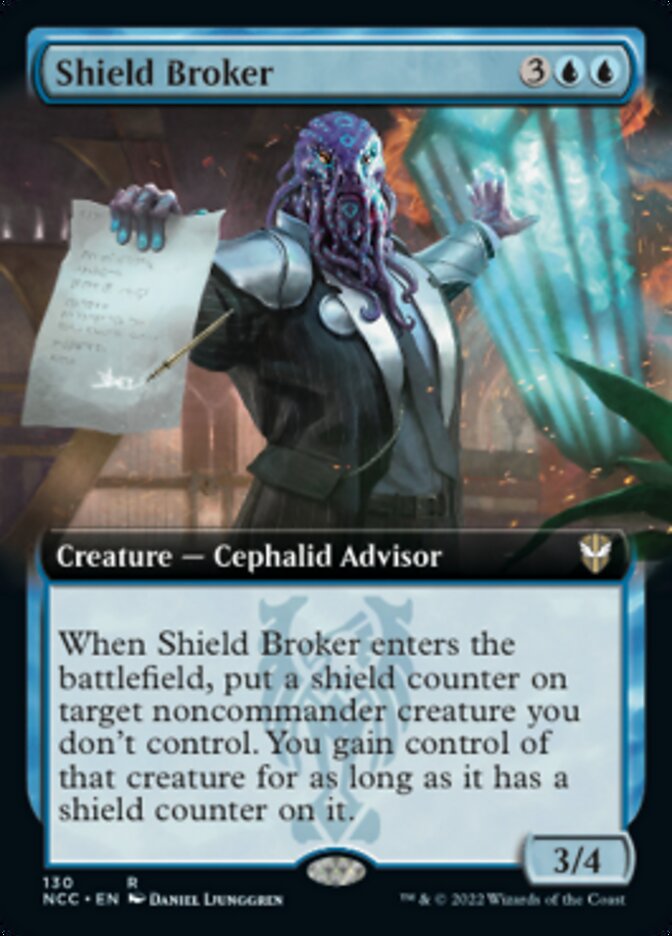 Shield Broker (Extended Art) [Streets of New Capenna Commander] | The CG Realm